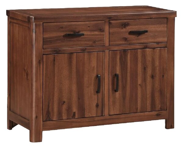 Areli Wooden Sideboard With 2 Doors 2 Drawers In Dark Brown
