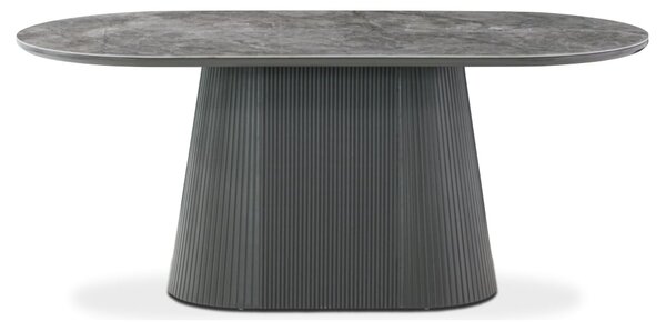 Bedford Sintered Stone Dining Table In Grey