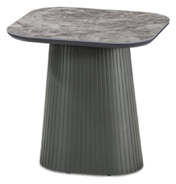 Bedford Sintered Stone End Table In Grey