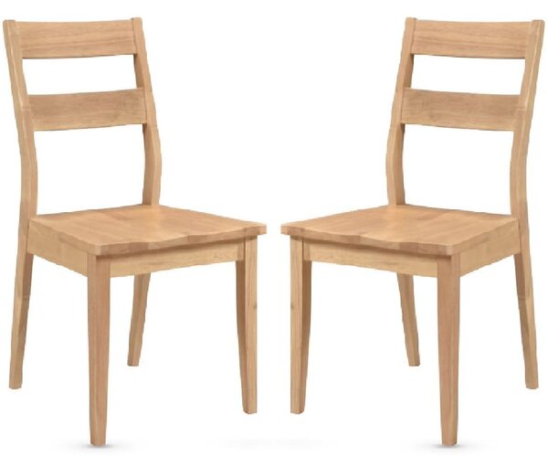 Alesund Oak Wooden Dining Chairs In Pair