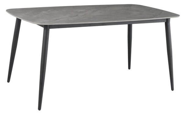 Solomona Ceramic Rectangular Dining Table In Ruibei Grey