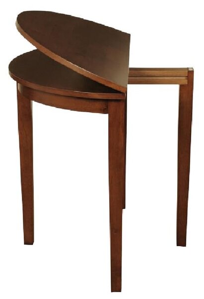 Marsic Wooden Half Moon Dining Table In Dark Brown