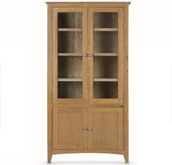 Kamiah Wooden Display Cabinet With 4 Doors In Oak