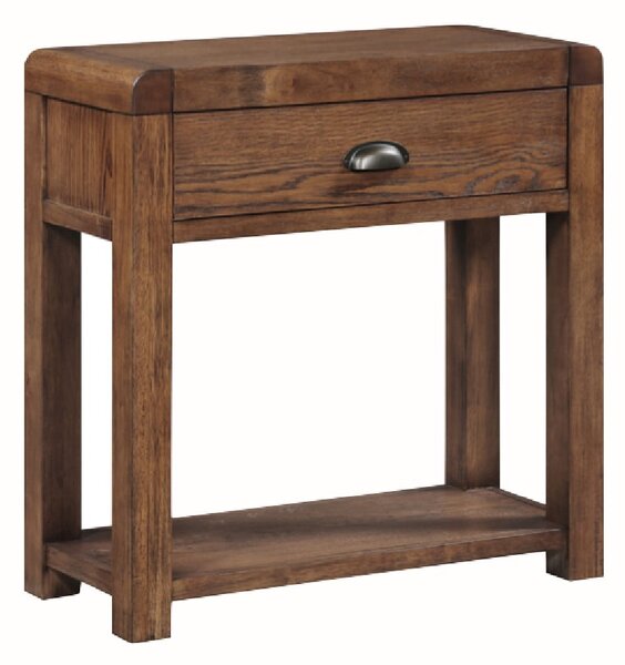 Ontario Wooden Console Table With 1 Drawer In Dark Oak