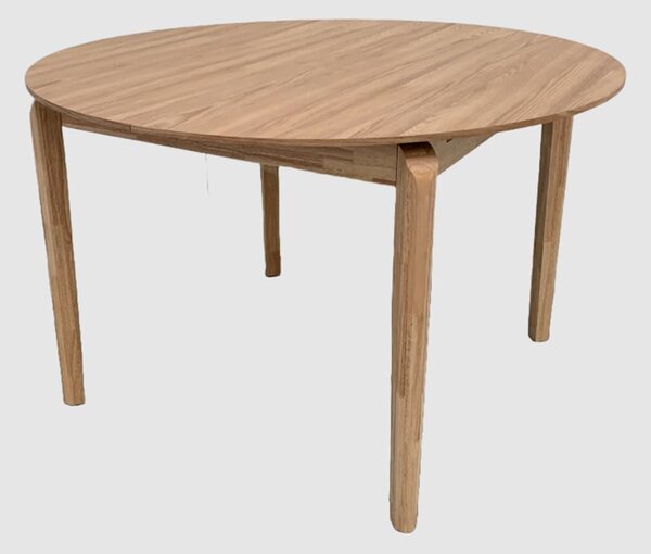 Adrian Wooden Round Extending Dining Table In Natural
