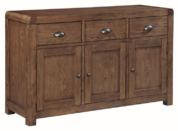 Ontario Wooden Sideboard With 3 Doors 3 Drawers In Dark Oak