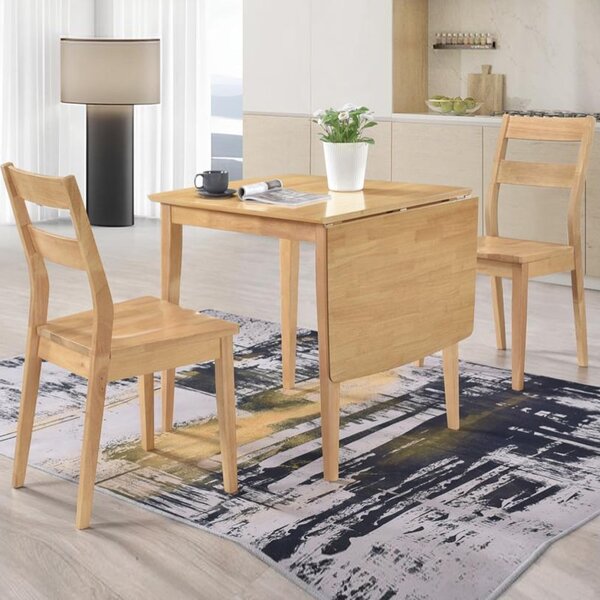 Sarasota Wooden Drop Leaf Dining Table With 4 Chairs In Oak