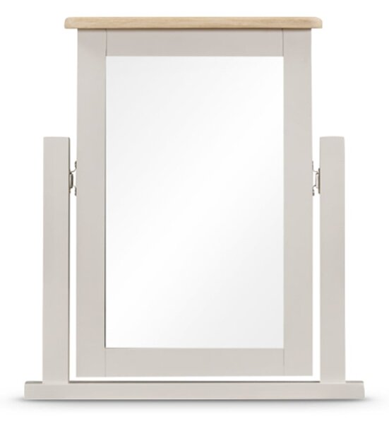 Waldorf Dressing Mirror With Oak And White Wooden Frame