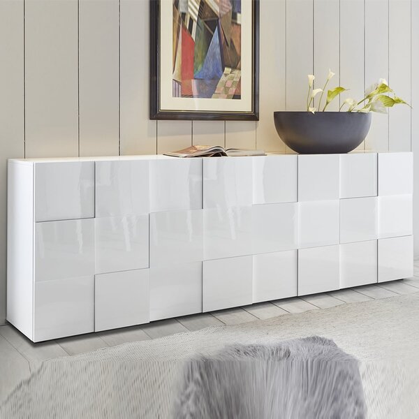 Aleta High Gloss Sideboard With 4 Doors In White