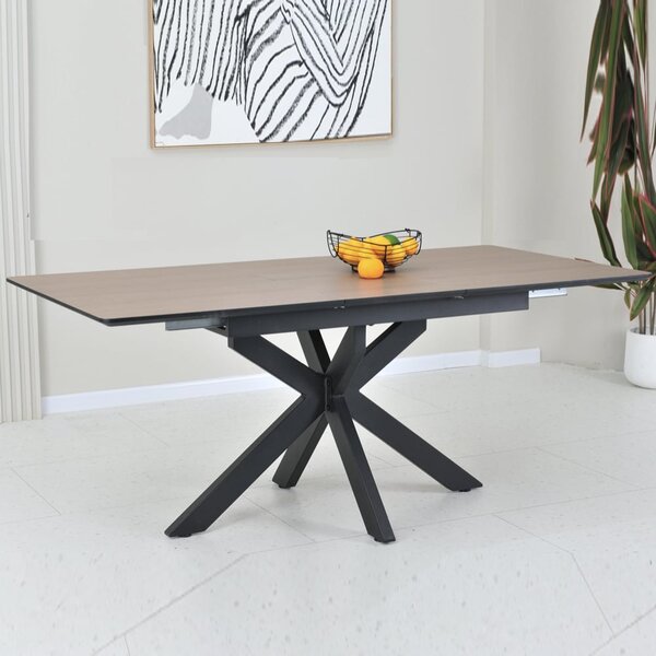 Irmo Large Wooden Extending Dining Table In Ashen Oak