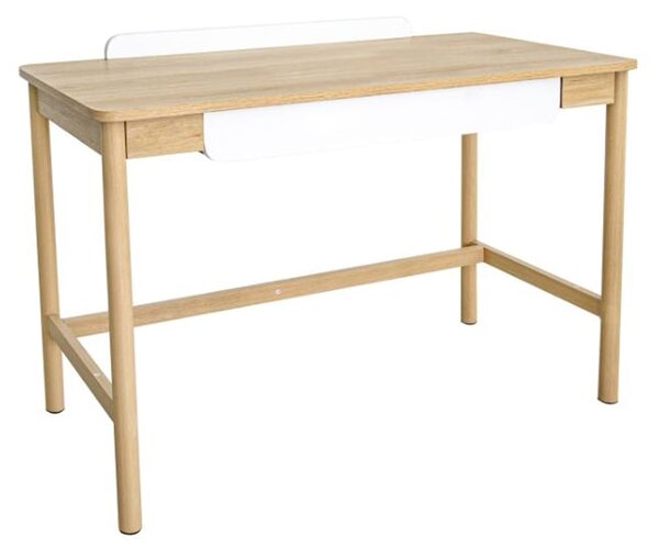 Accord Wooden Laptop Desk With 1 Drawer In Oak And Beige