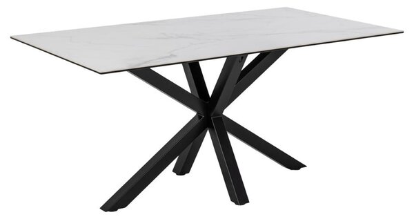 Hyeres Medium Ceramic Dining Table In White Akranes