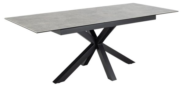 Hyeres Small Ceramic Extending Dining Table In Grey Anista