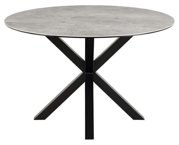 Hyeres Ceramic Round Dining Table In Grey Anista