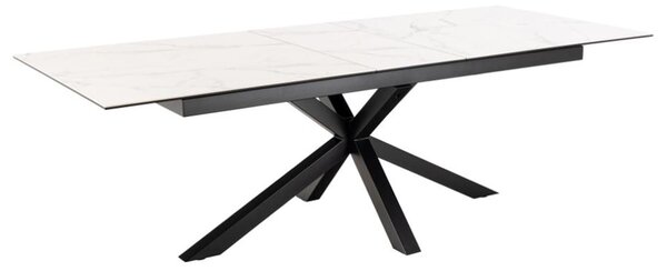 Hyeres Large Ceramic Extending Dining Table In White Akranes