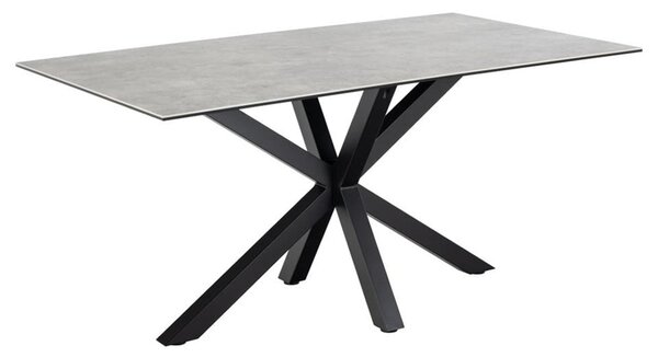 Hyeres Medium Ceramic Dining Table In Grey Anista