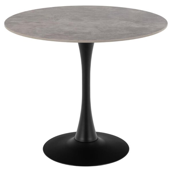 Macon Ceramic Dining Table With Steel Base In Grey Batis