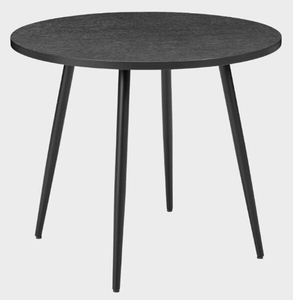 Hobart Wooden Round Dining Table In Black