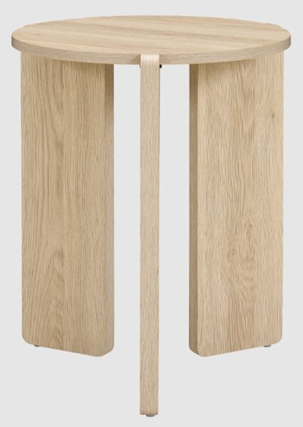 Halifax Wooden Round Side Table In Oak