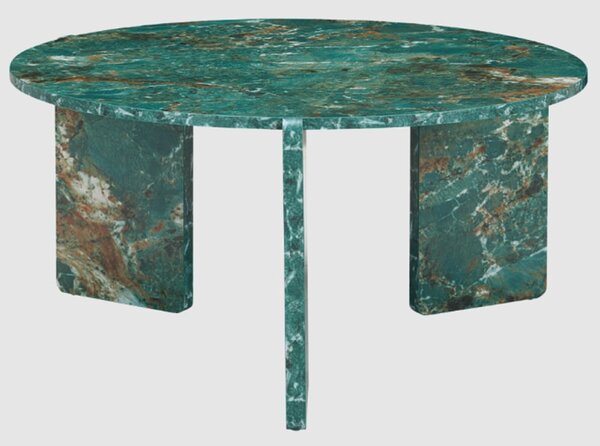 Halifax Wooden Round Coffee Table In Amazon Green Marble Effect