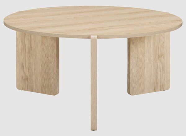 Halifax Wooden Round Coffee Table In Oak