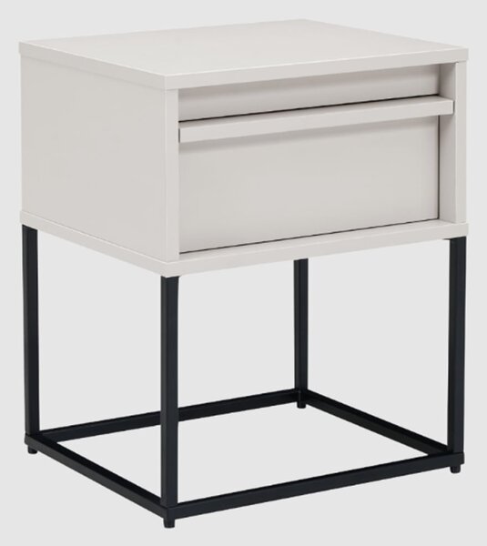 Albany Wooden Bedside Cabinet With 1 Drawer In Stone