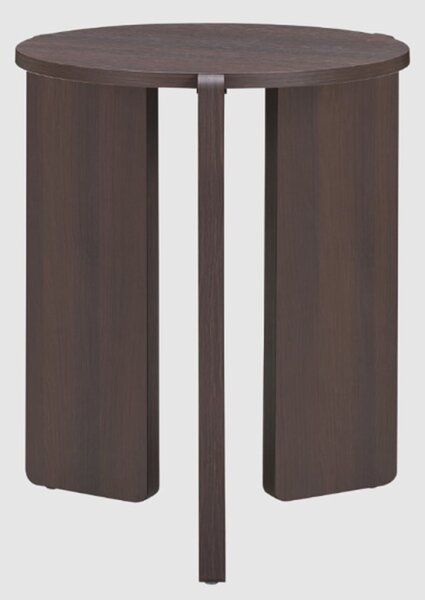 Halifax Wooden Round Side Table In Espresso