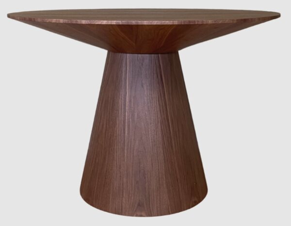 Lotus Wooden Round Dining Table In Walnut