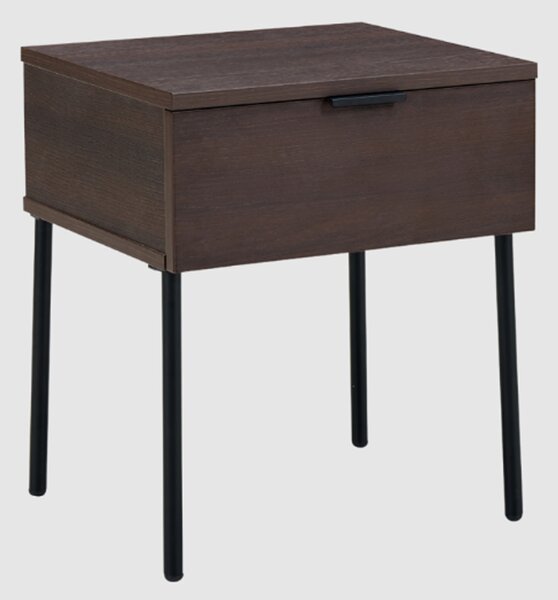 Lucca Wooden Bedside Cabinet With 1 Drawer In Espresso