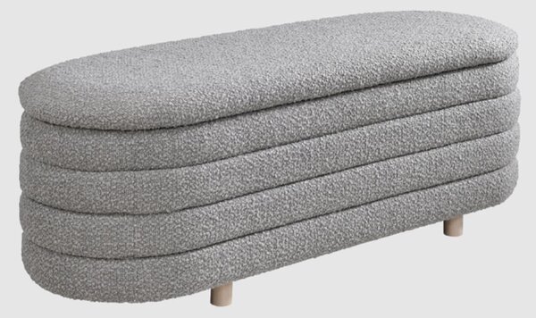 Rifle Fabric Storage Ottoman In Cologne Dove