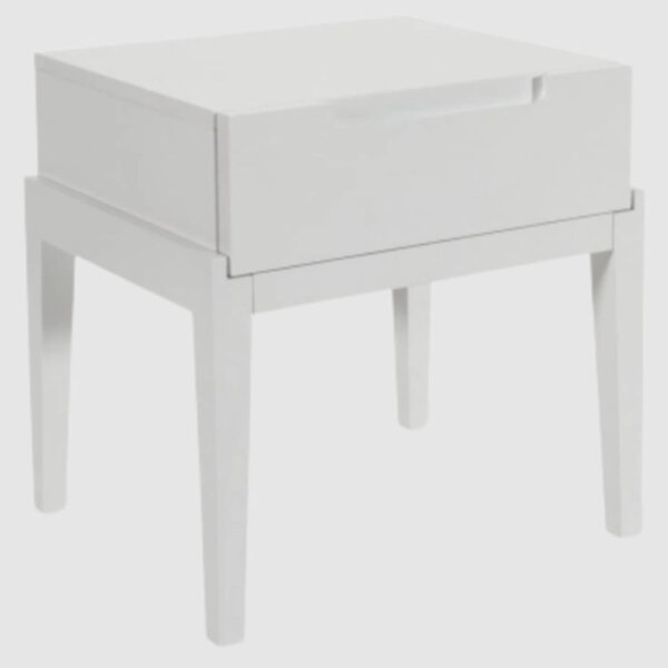 Orillia Wooden Bedside Cabinet With 1 Drawer In White