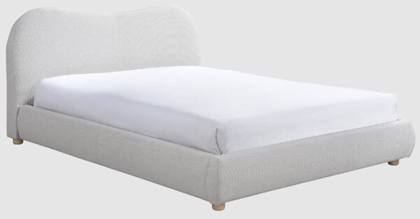 Wayne Fabric Double Bed In Natural Weave