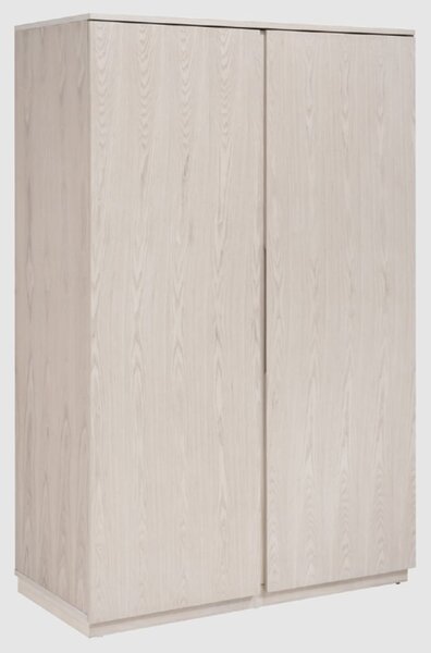 Wichita Wooden Wardrobe With 2 Doors In White Wash Oak