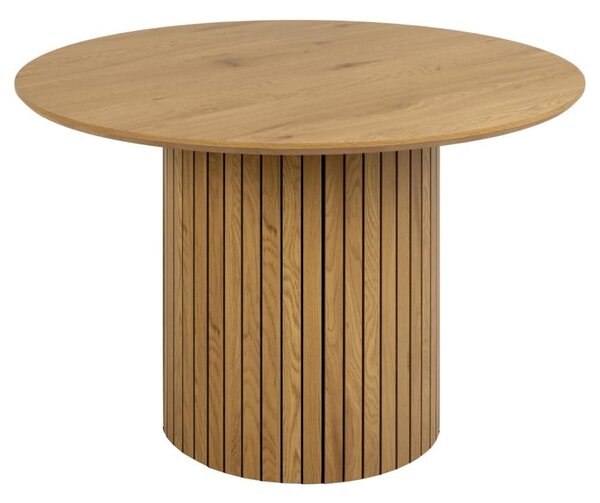 Yucaipa Wooden Round Dining Table In Matt Wild Oak