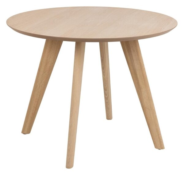 Tbilisi Wooden Round Dining Table In White Oak