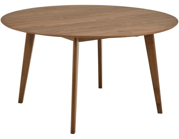 Reims Large Wooden Round Dining Table In Matt Walnut