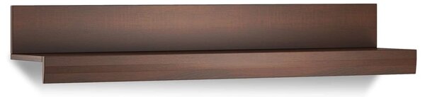 Bordon Wooden Horizontal Wall Shelf In Chocolate Oak