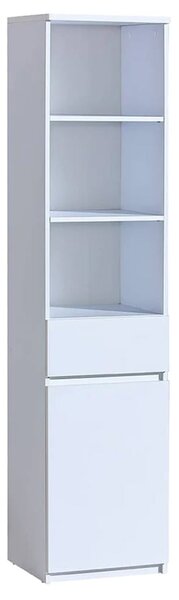 Accord Tall Wooden Storage Cabinet In Arctic White