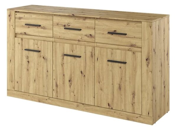 Allen Wooden Sideboard 3 Doors 3 Drawers In Artisan Oak