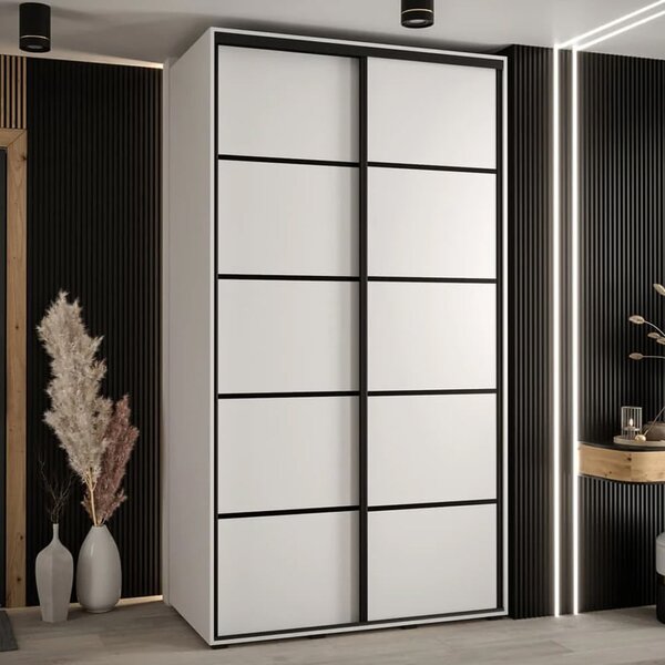 Canon Wooden Wardrobe With 2 Sliding Doors In White