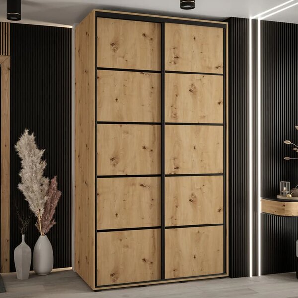 Canon Wooden Wardrobe With 2 Sliding Doors In Artisan Oak