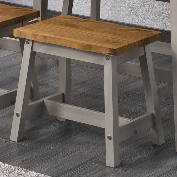 Consett Wooden Dining Bench In Grey Oak