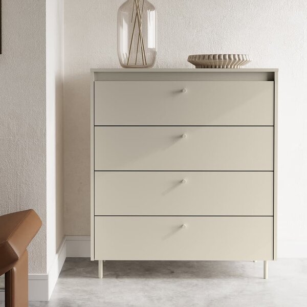 Truckee Wooden Chest Of 4 Drawers In Cashmere