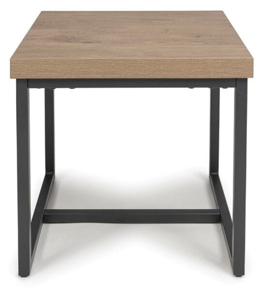 Beloit Wooden Square End Table In Rustic Oak