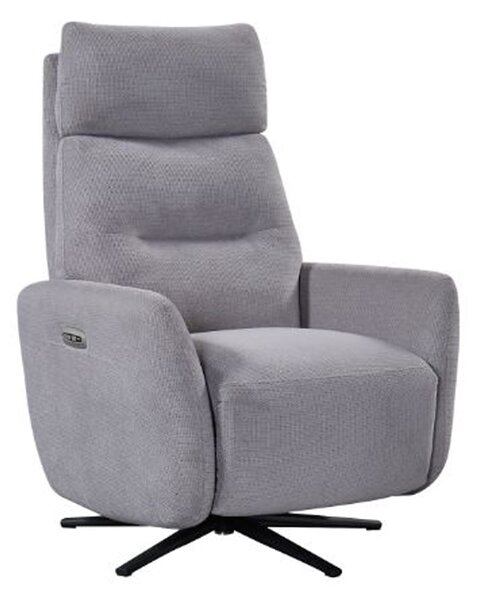 Seneca Fabric Electric Recliner Chair In Pewter