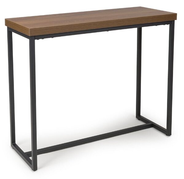 Beloit Wooden Rectangular Console Table In Smoked Oak