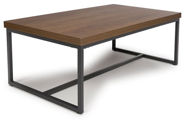 Beloit Wooden Rectangular Coffee Table In Smoked Oak