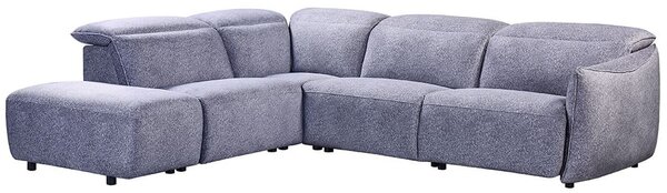 Leiria Fabric Left Handed Corner Sofa In Grey