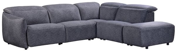 Leiria Fabric Right Handed Corner Sofa In Anthracite