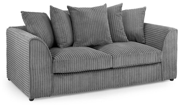 Hyeres Fabric 3 Seater Sofa In Grey